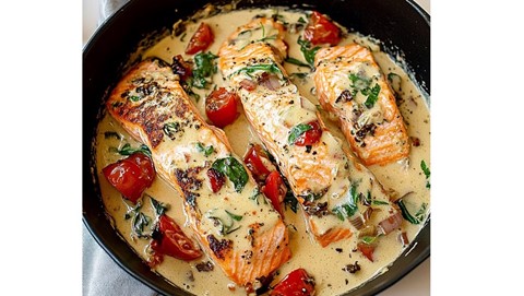Creamy Tuscan Salmon with Spinach: An Easy Italian Recipe