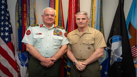Chairman of Joint Chiefs of Staff Meets U.S. Vice Chairman of Joint Chiefs of Staff