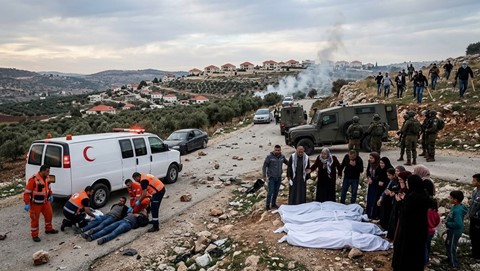 4 Palestinians Martyred, Israeli Killed in Nablus Shooting