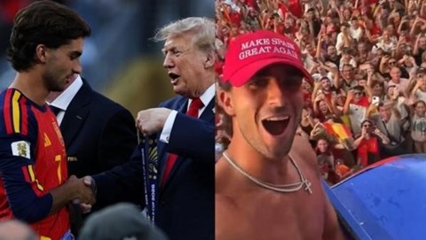 Trump Comments on Torres' Hat: "Make America Great Again"