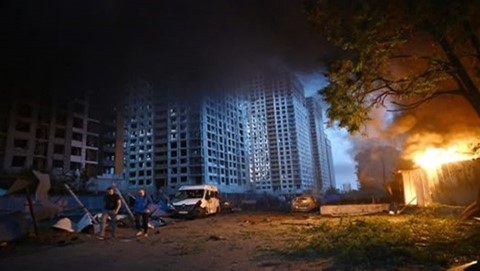 Explosions Rock Kyiv After Missile Attack Warning; At Least One Killed